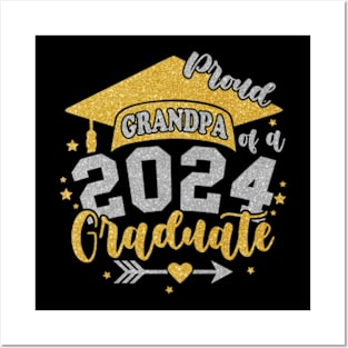 Grandpa Senior 2024 Proud Grandpa  of a Class of 2024 Graduate Grandpa Posters and Art